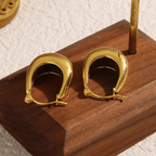 Riva Sculptural Teardrop Hoop Earrings - Luzy Jewels