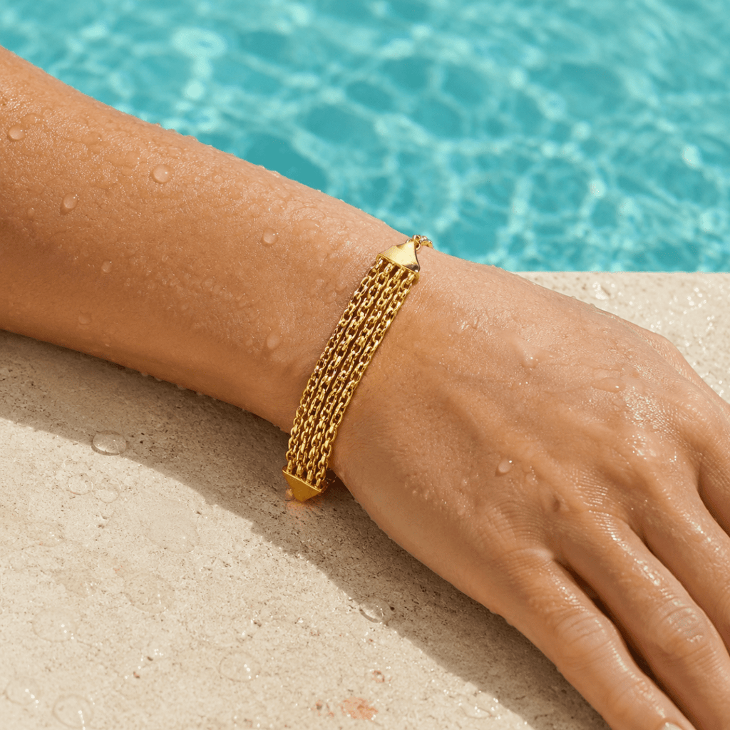 Sabina Five-Row Chain Bracelet - Luzy Jewels