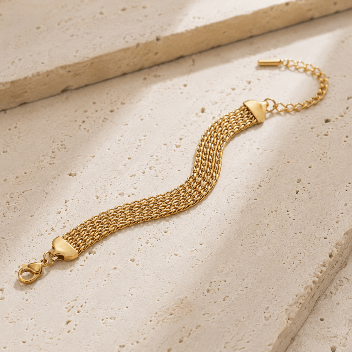 Sabina Five-Row Chain Bracelet - Luzy Jewels