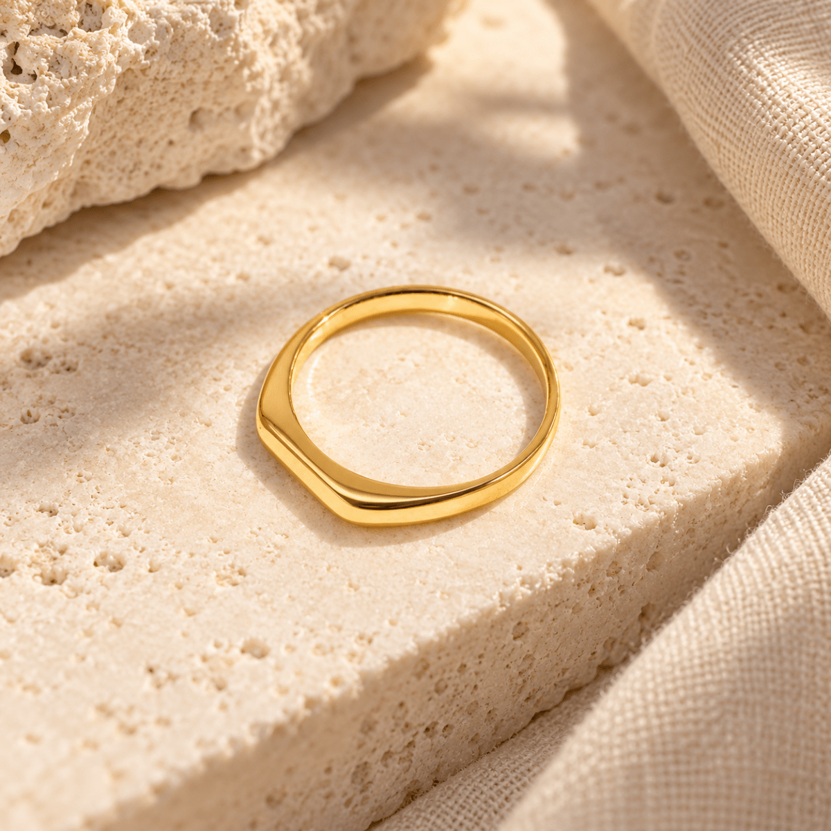 Sarena Geometric Band Ring - Luzy Jewels