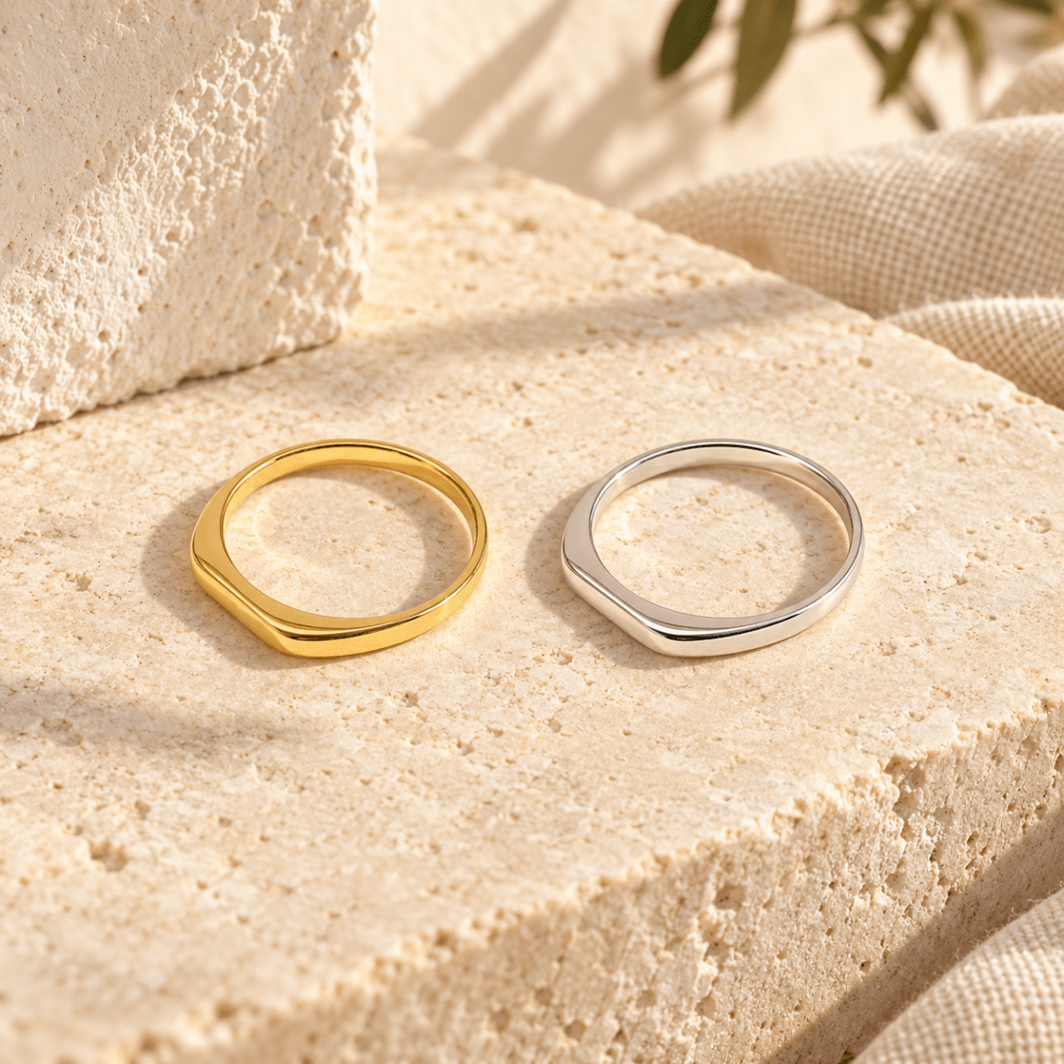 Sarena Geometric Band Ring - Luzy Jewels