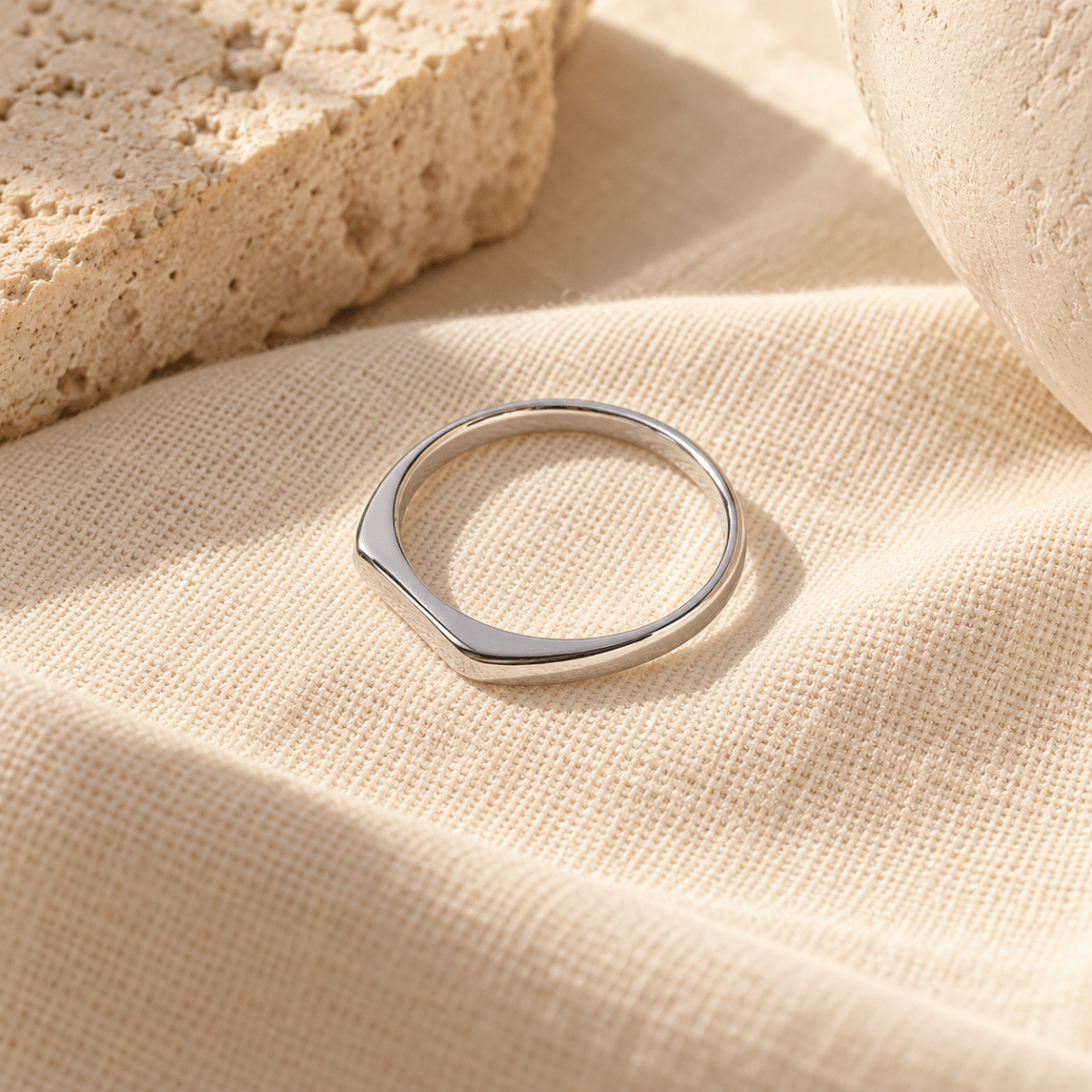 Sarena Geometric Band Ring - Luzy Jewels