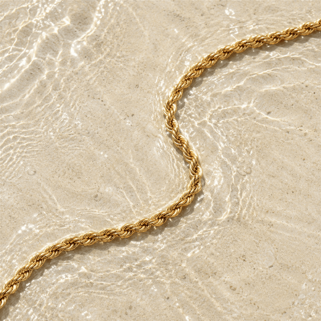 Selene Twisted Rope Chain Necklace - Luzy Jewels