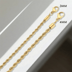 Selene Twisted Rope Chain Necklace - Luzy Jewels