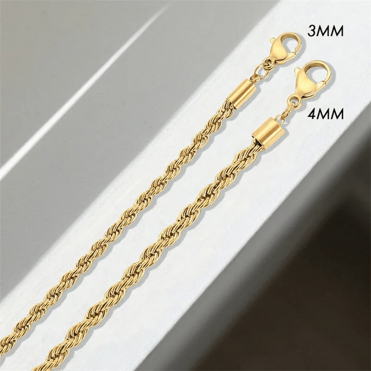 Selene Twisted Rope Chain Necklace - Luzy Jewels