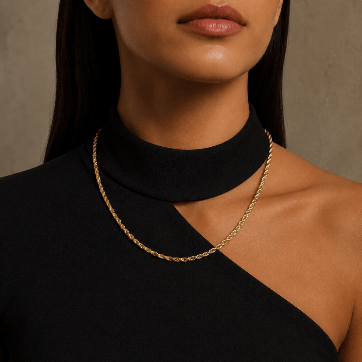 Selene Twisted Rope Chain Necklace - Luzy Jewels