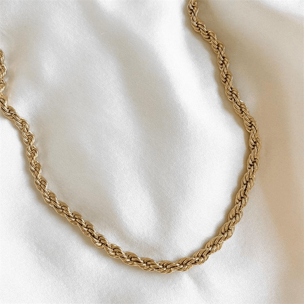 Selene Twisted Rope Chain Necklace - Luzy Jewels