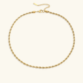 Selene Twisted Rope Chain Necklace - Luzy Jewels