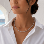 Selene Twisted Rope Chain Necklace - Luzy Jewels