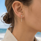 Seraphine Crystal Chain-Loop Earrings - Luzy Jewels