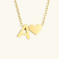 Seraya Heart Initial Necklace - Luzy Jewels