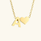 Seraya Heart Initial Necklace - Luzy Jewels