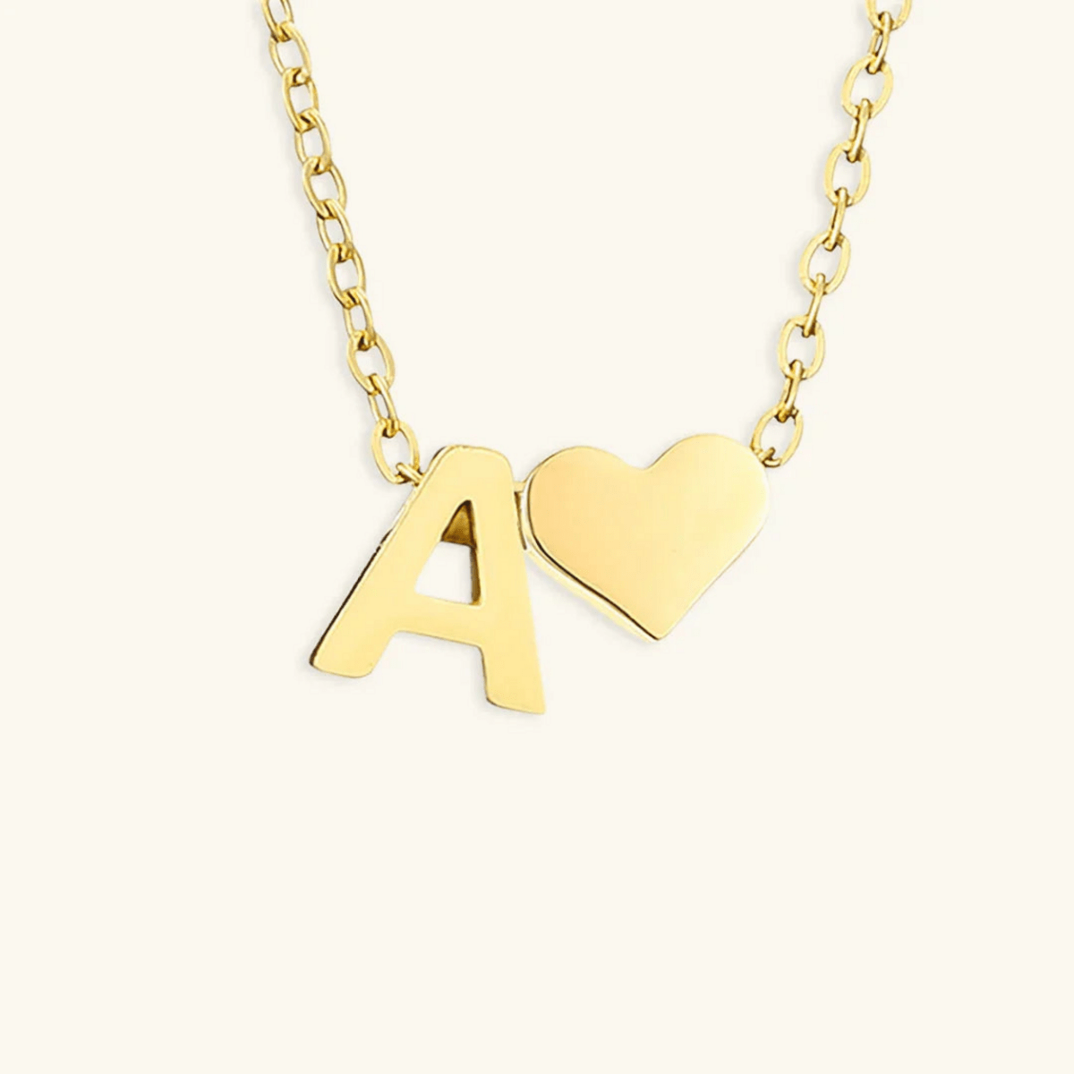 Seraya Heart Initial Necklace - Luzy Jewels