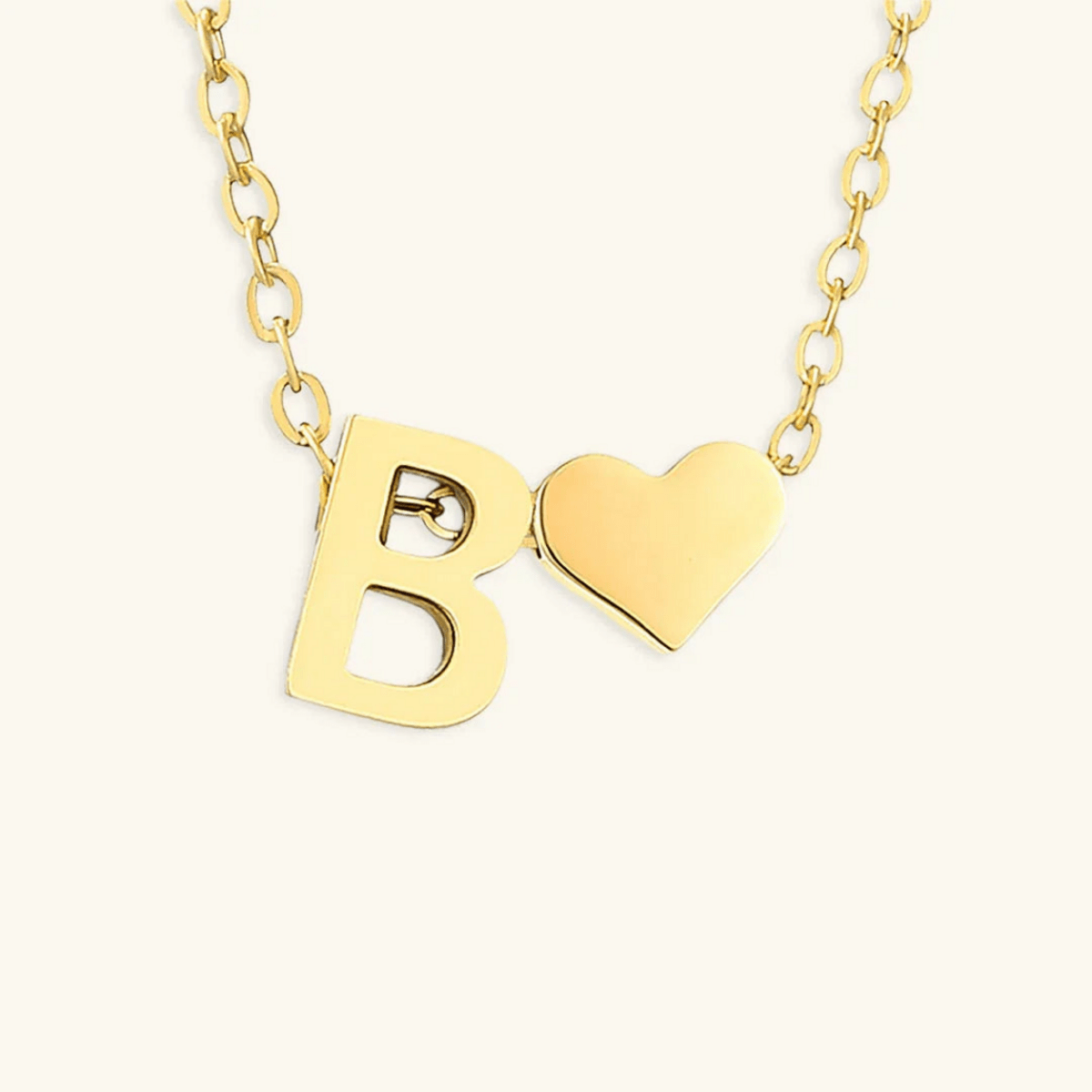 Seraya Heart Initial Necklace - Luzy Jewels