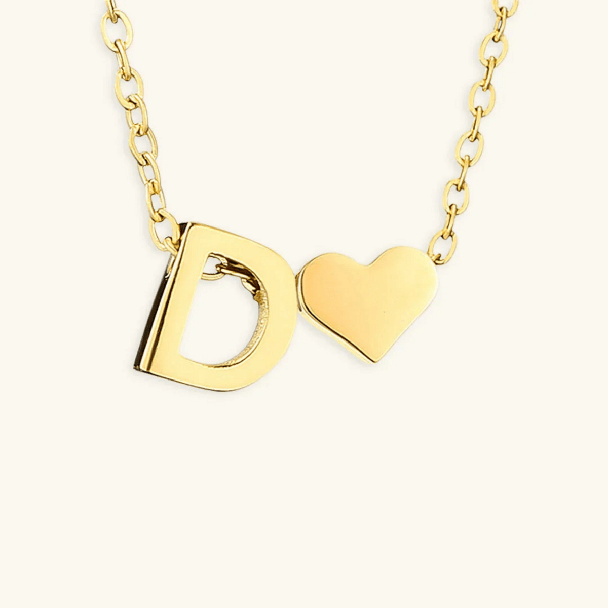 Seraya Heart Initial Necklace - Luzy Jewels