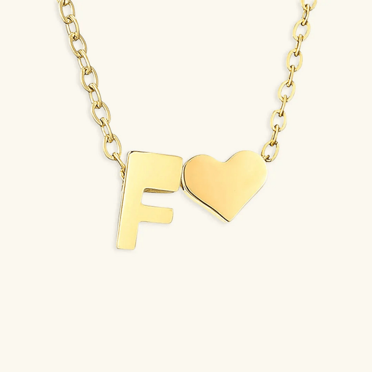 Seraya Heart Initial Necklace - Luzy Jewels