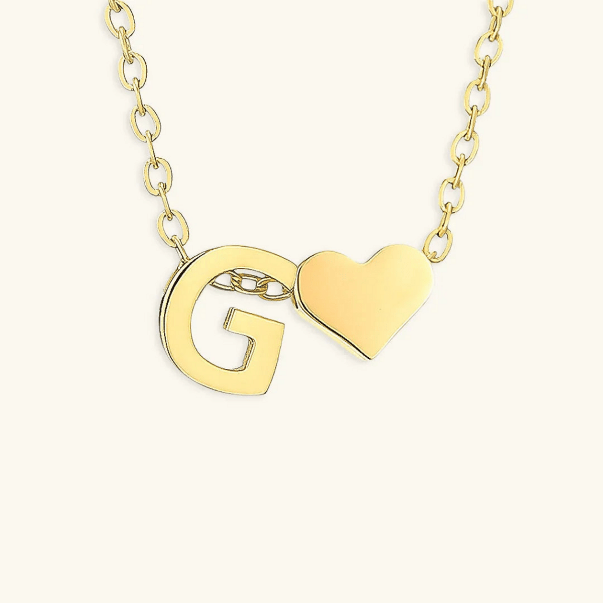 Seraya Heart Initial Necklace - Luzy Jewels