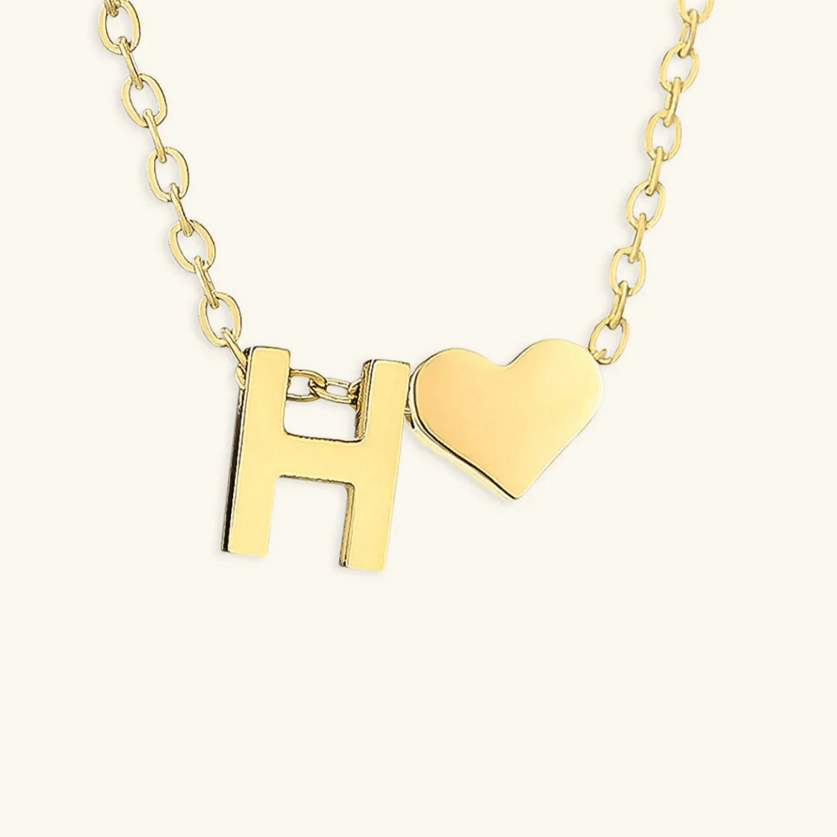 Seraya Heart Initial Necklace - Luzy Jewels