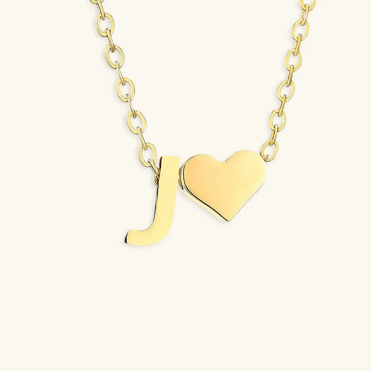 Seraya Heart Initial Necklace - Luzy Jewels