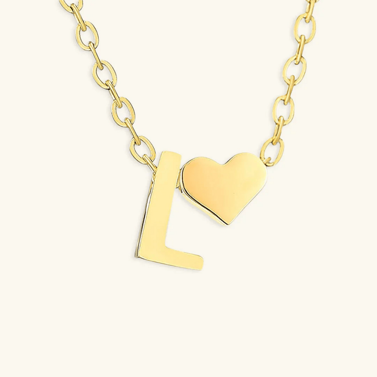 Seraya Heart Initial Necklace - Luzy Jewels