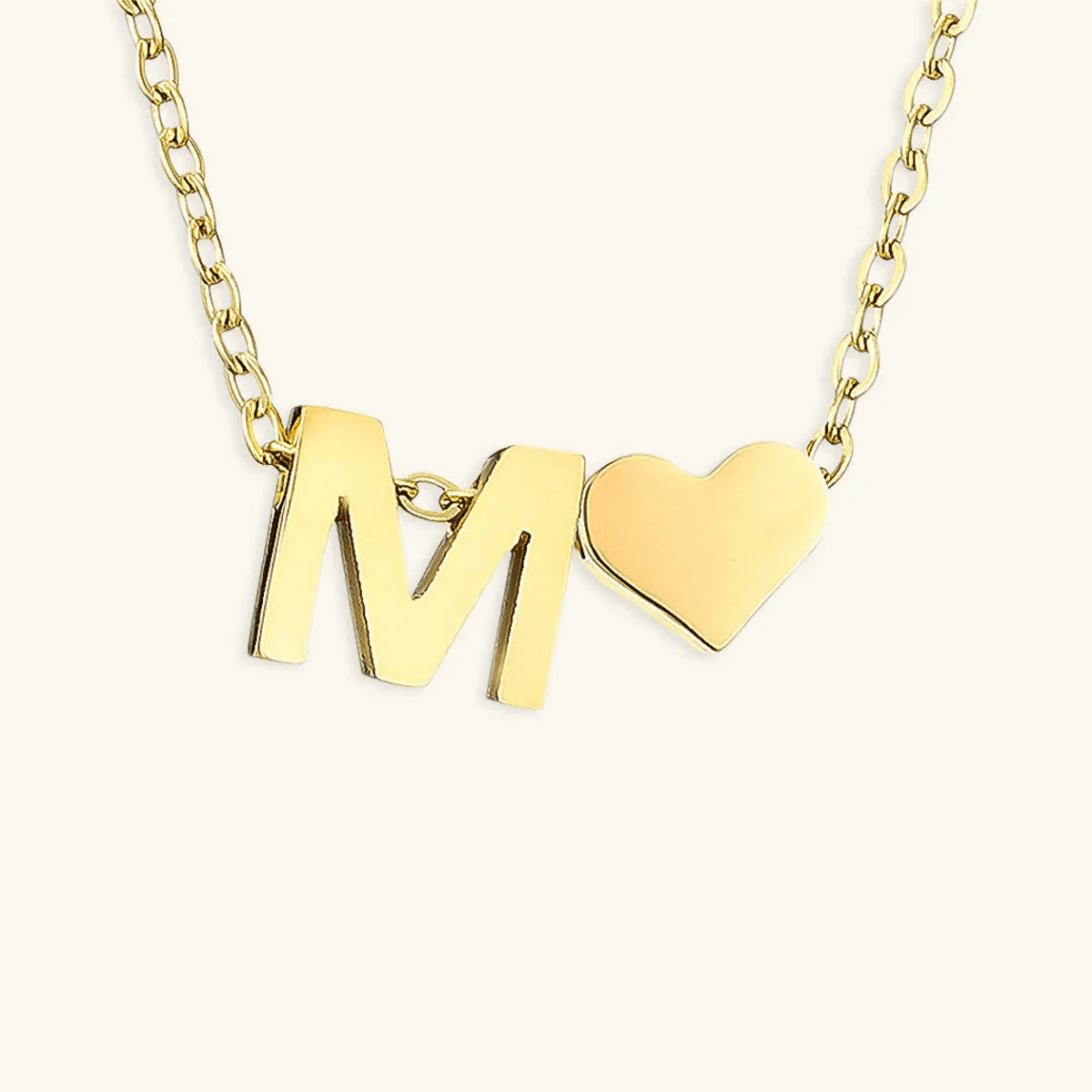 Seraya Heart Initial Necklace - Luzy Jewels