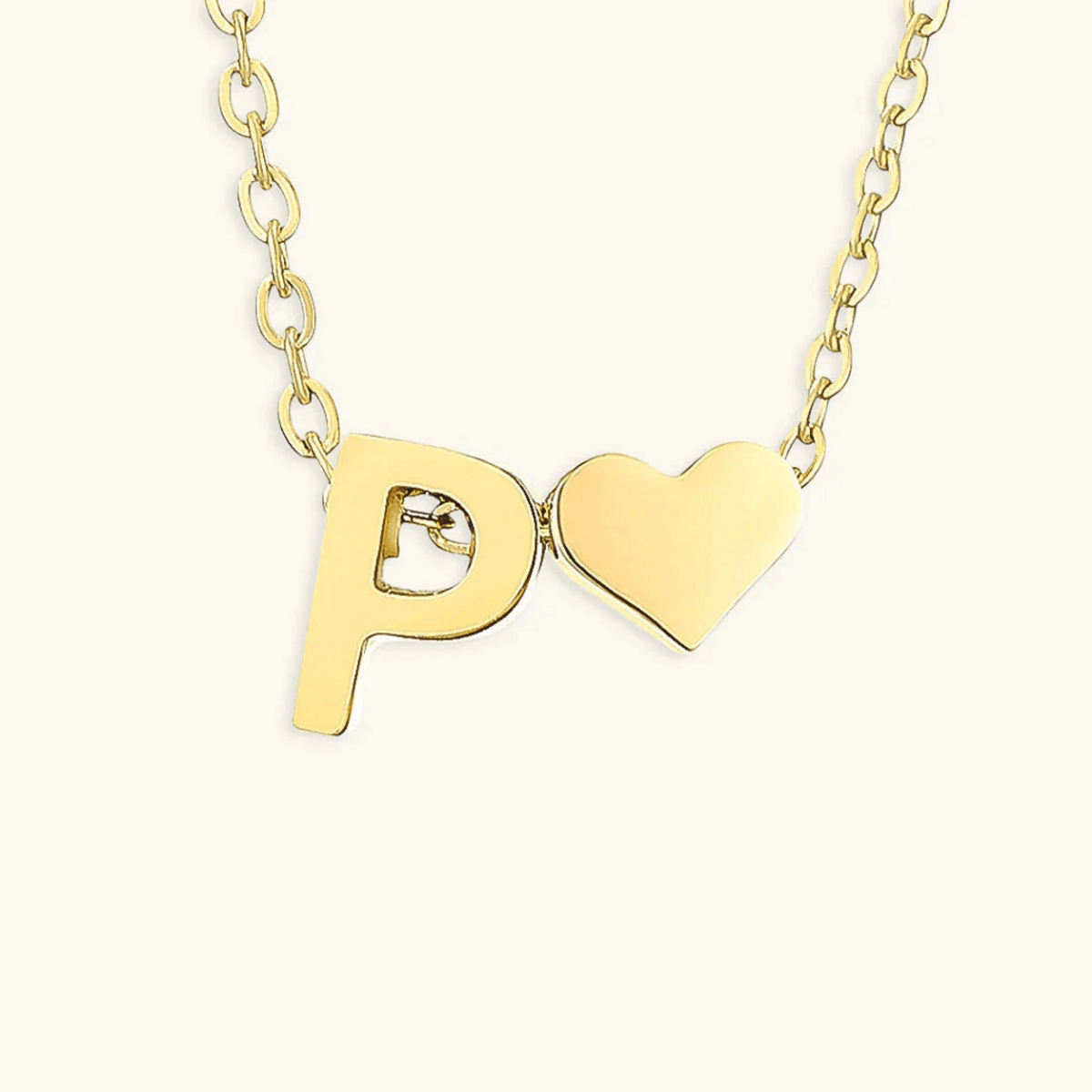 Seraya Heart Initial Necklace - Luzy Jewels