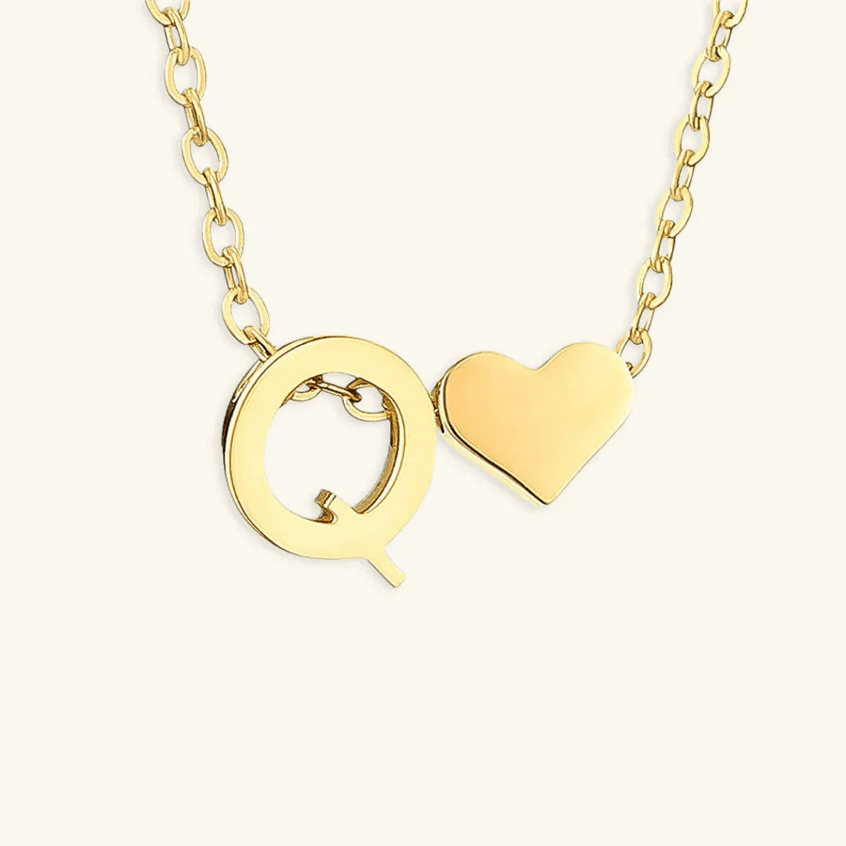 Seraya Heart Initial Necklace - Luzy Jewels