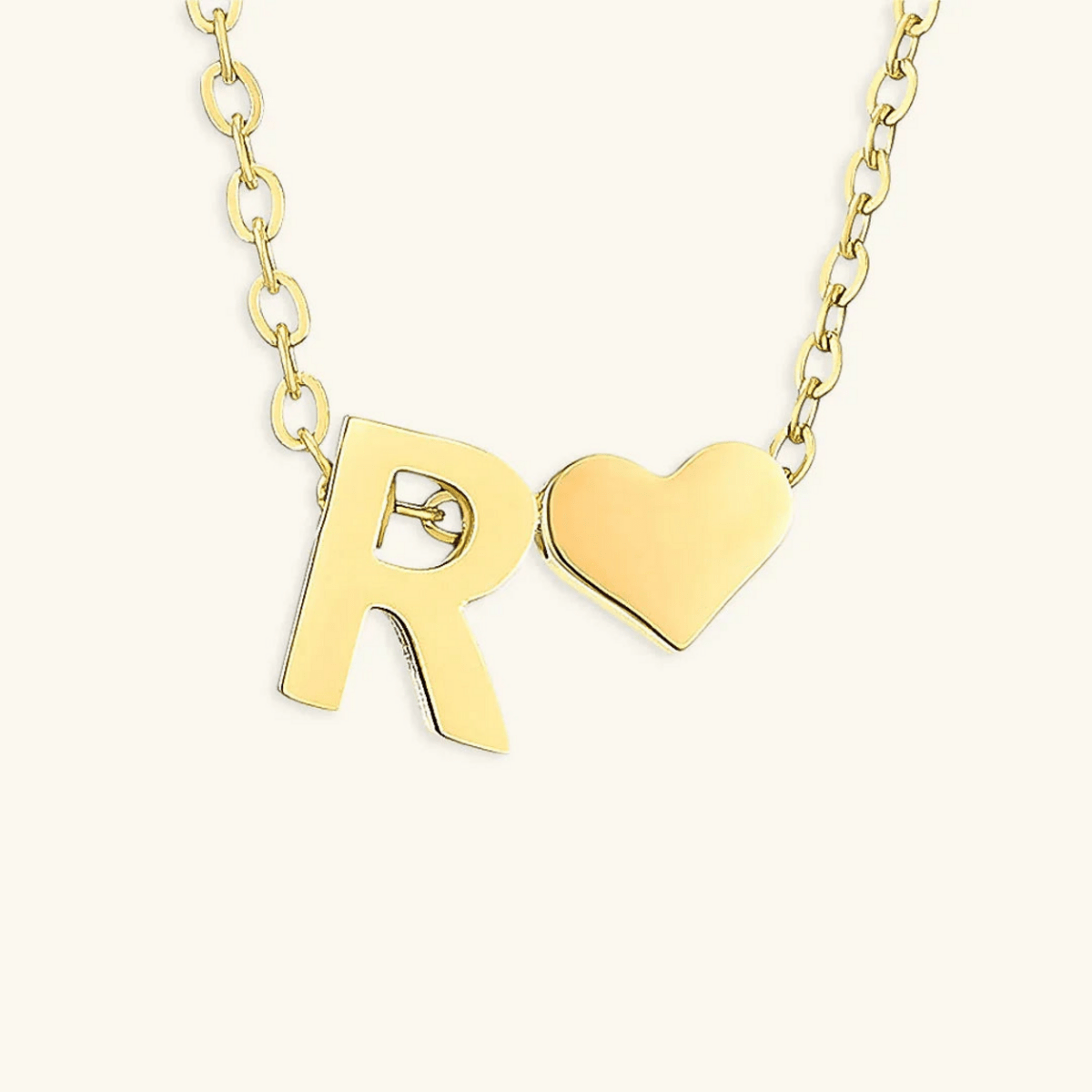 Seraya Heart Initial Necklace - Luzy Jewels