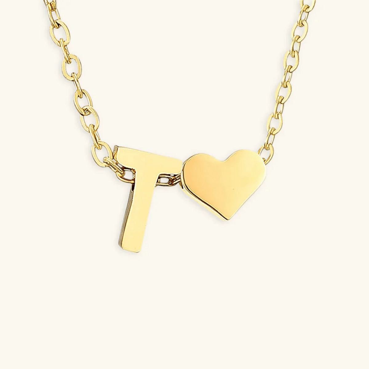 Seraya Heart Initial Necklace - Luzy Jewels