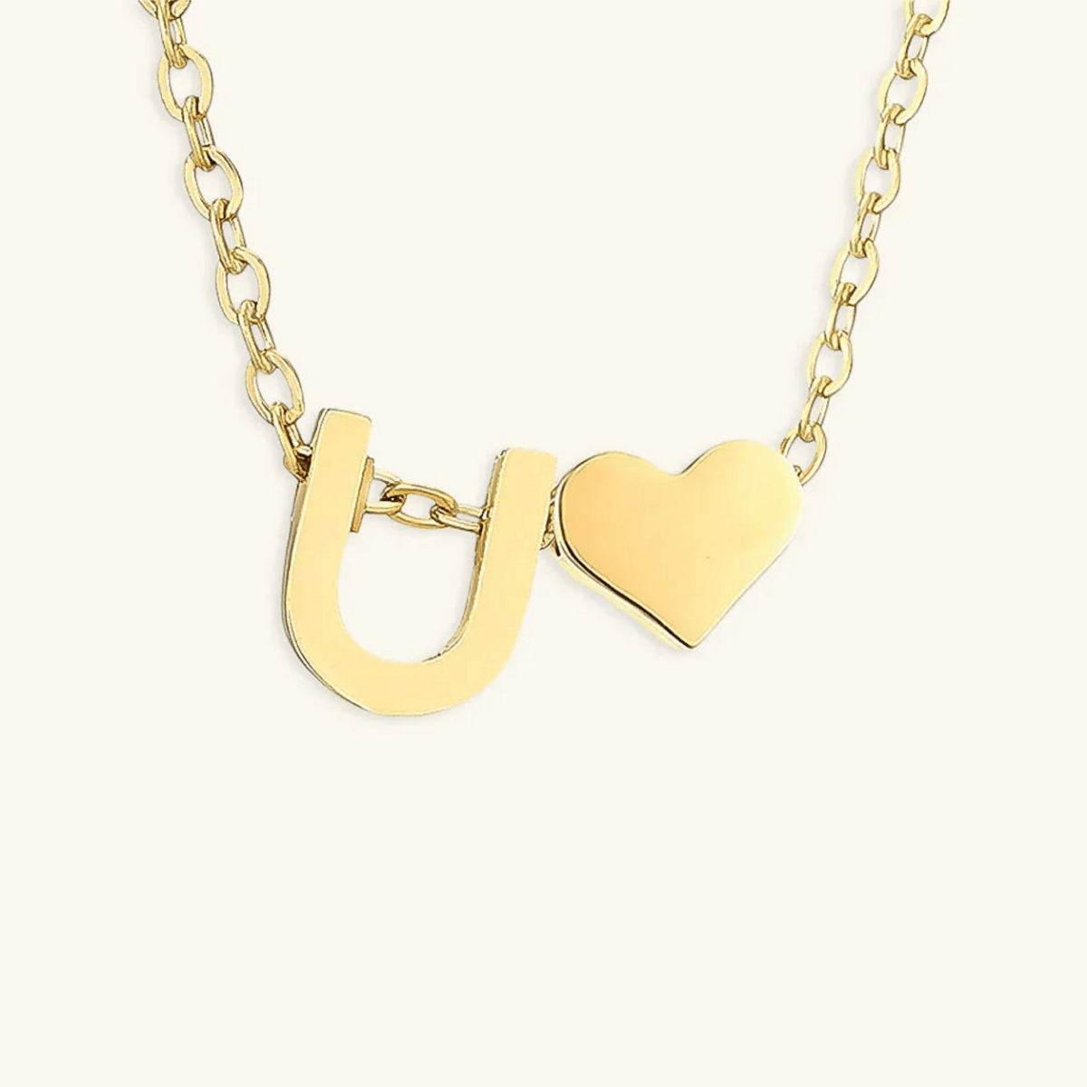 Seraya Heart Initial Necklace - Luzy Jewels