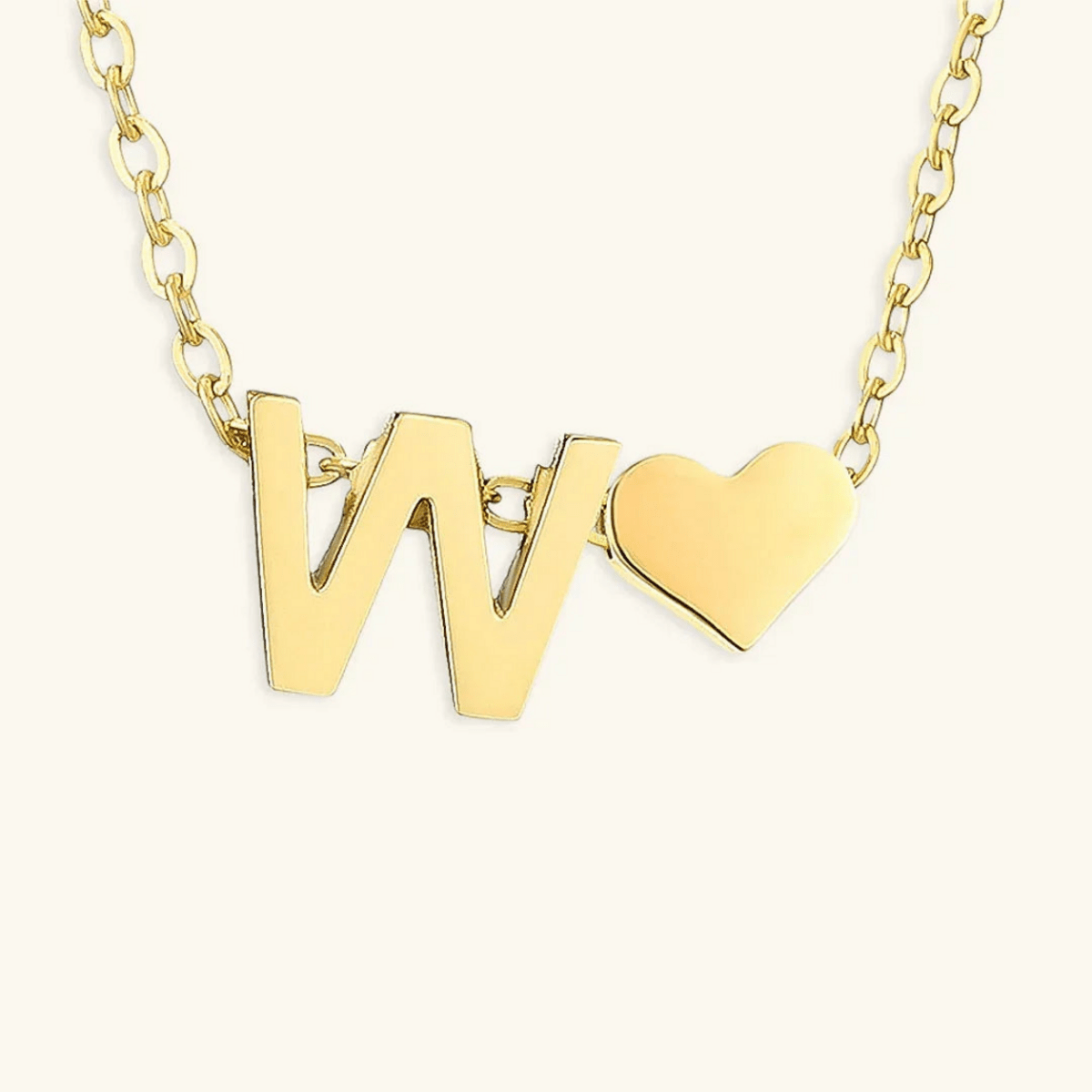 Seraya Heart Initial Necklace - Luzy Jewels