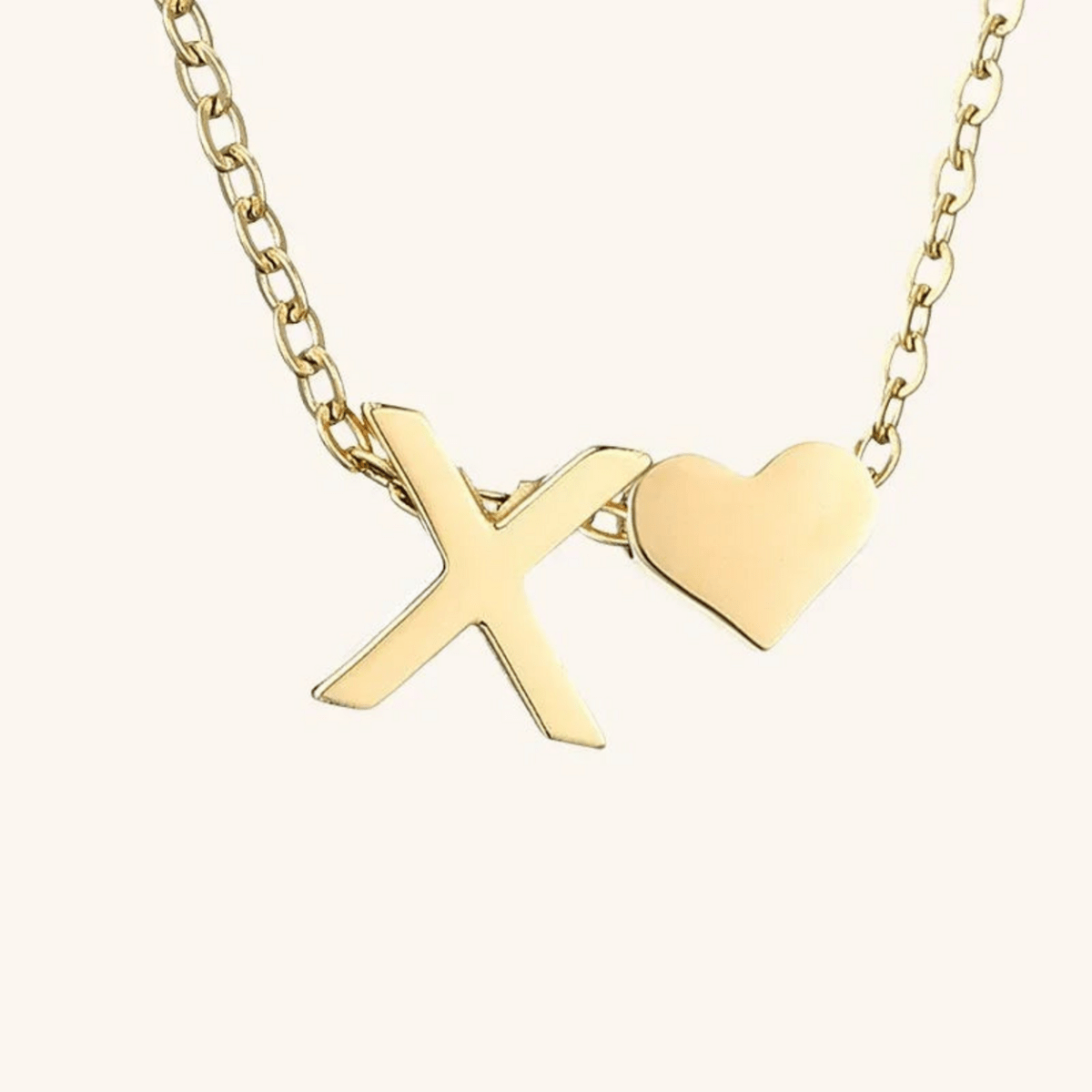 Seraya Heart Initial Necklace - Luzy Jewels