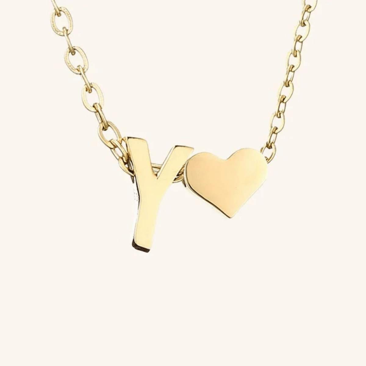 Seraya Heart Initial Necklace - Luzy Jewels
