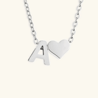 Seraya Heart Initial Necklace - Luzy Jewels