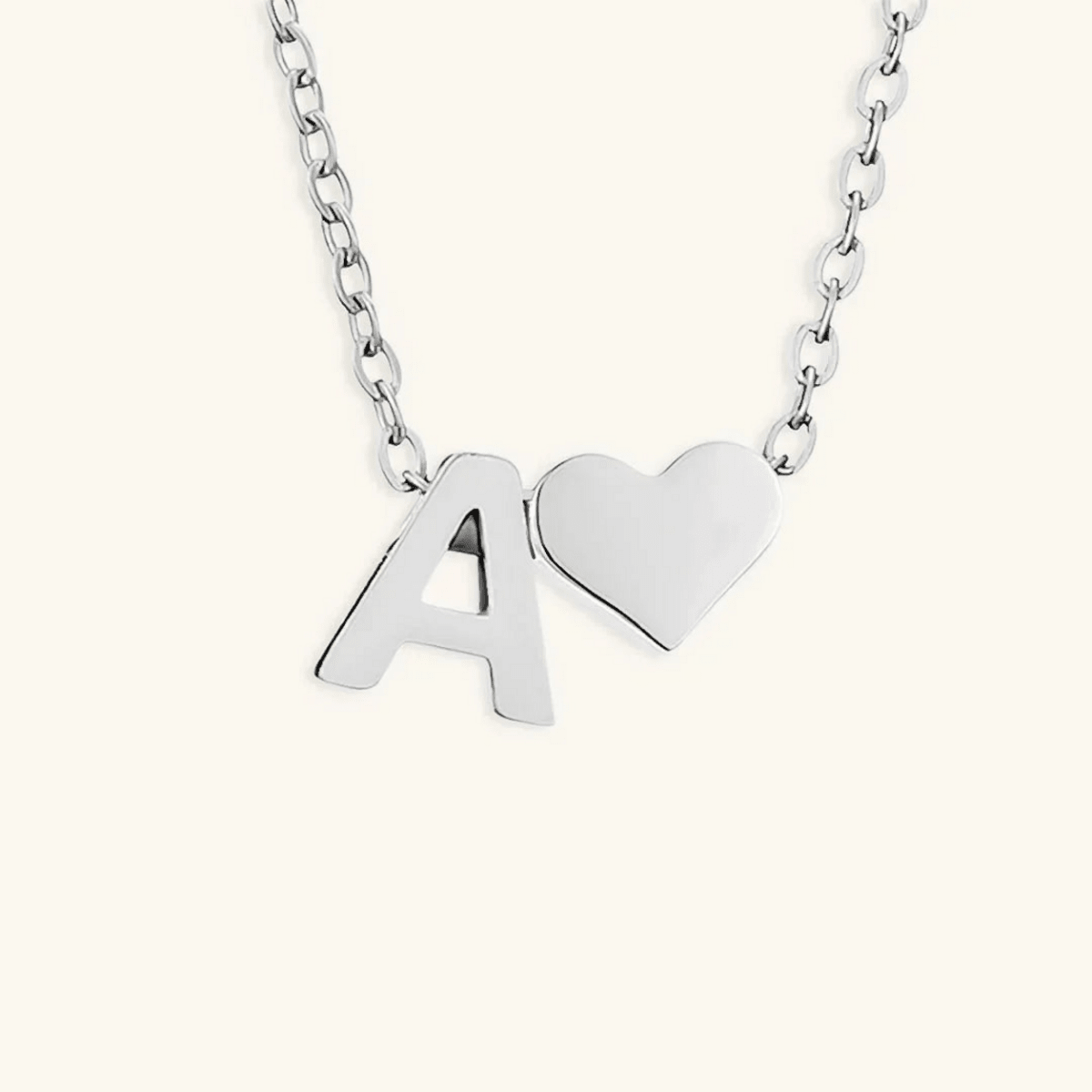 Seraya Heart Initial Necklace - Luzy Jewels