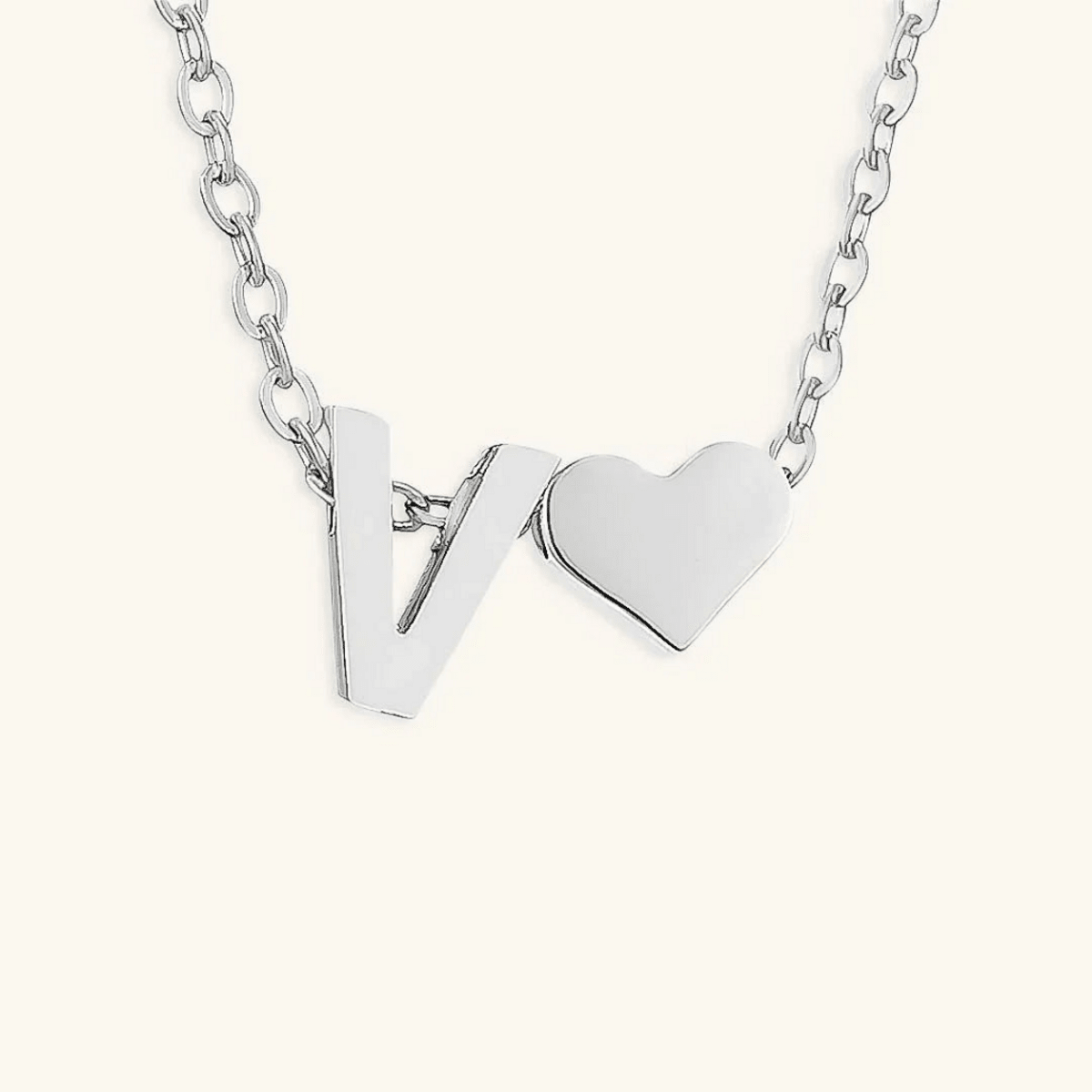 Seraya Heart Initial Necklace - Luzy Jewels
