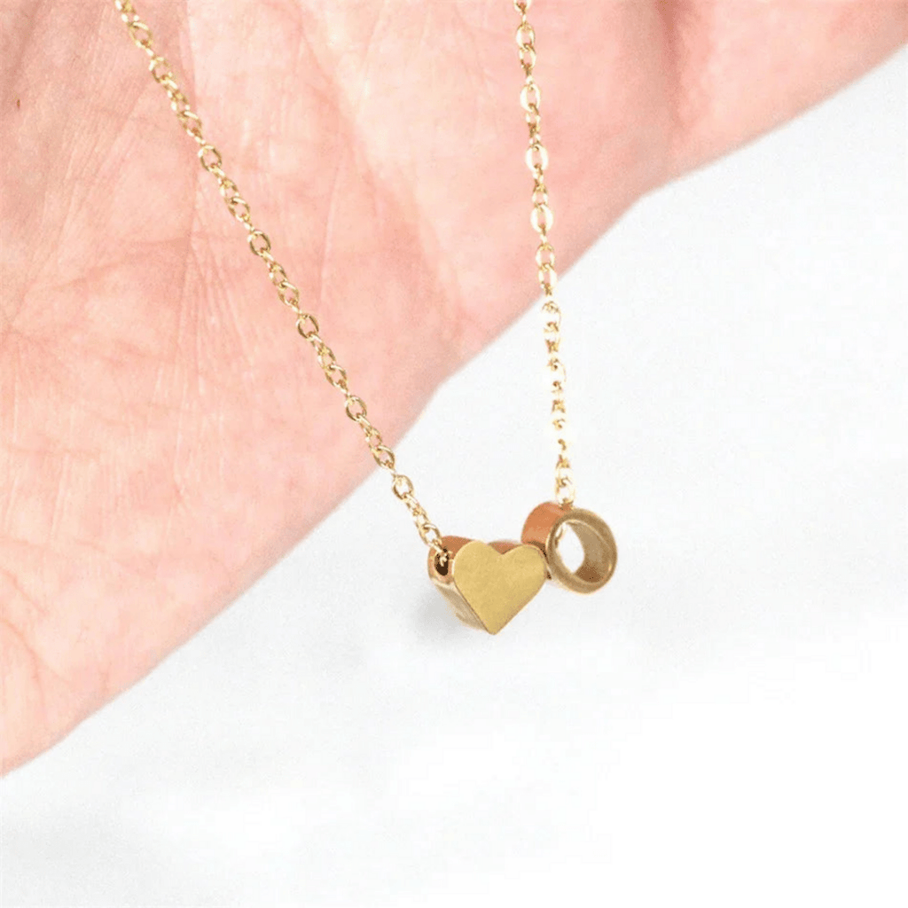 Seraya Heart Initial Necklace - Luzy Jewels