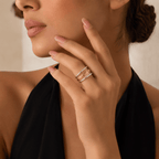 Siena Hammered Triple Band Ring - Luzy Jewels
