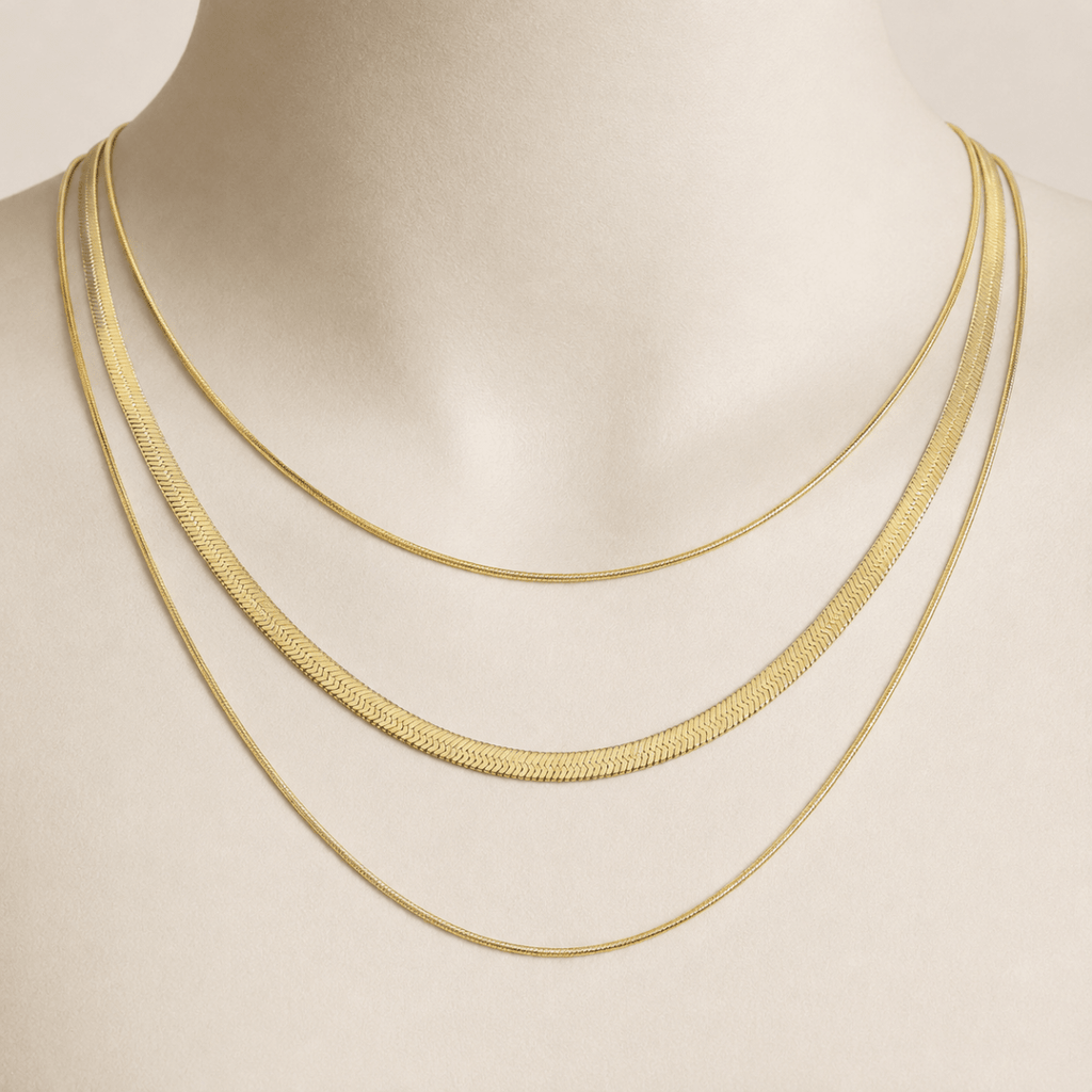 Siracusa Triple-Layer Chain Necklace - Luzy Jewels