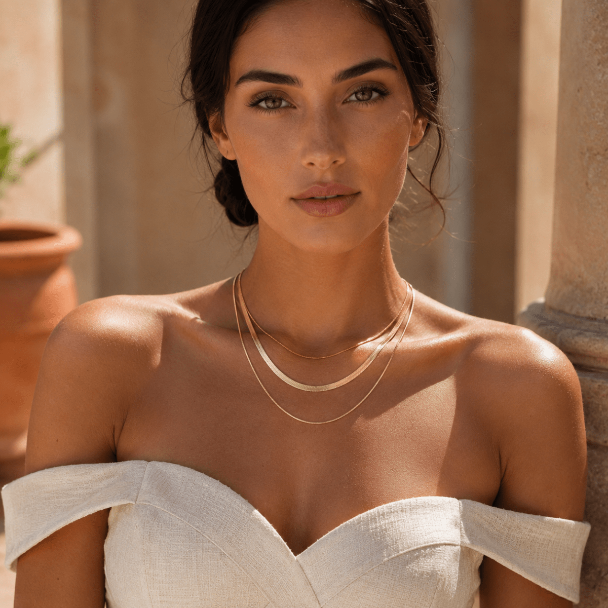 Siracusa Triple-Layer Chain Necklace - Luzy Jewels