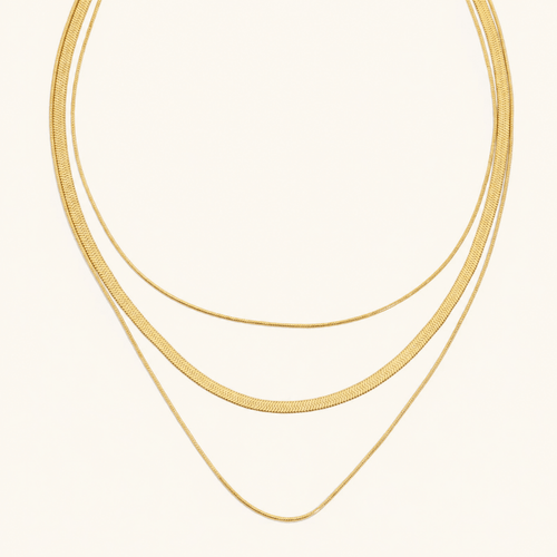 Siracusa Triple-Layer Chain Necklace - Luzy Jewels