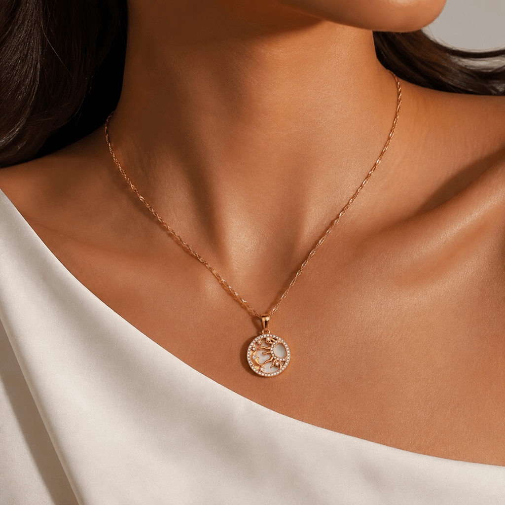Solara Celestial Medallion Necklace - Luzy Jewels