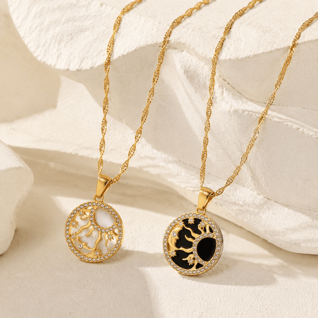 Solara Celestial Medallion Necklace - Luzy Jewels