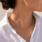 Solara Multicolor Bead Station Necklace - Luzy Jewels