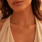Solara Multicolor Bead Station Necklace - Luzy Jewels