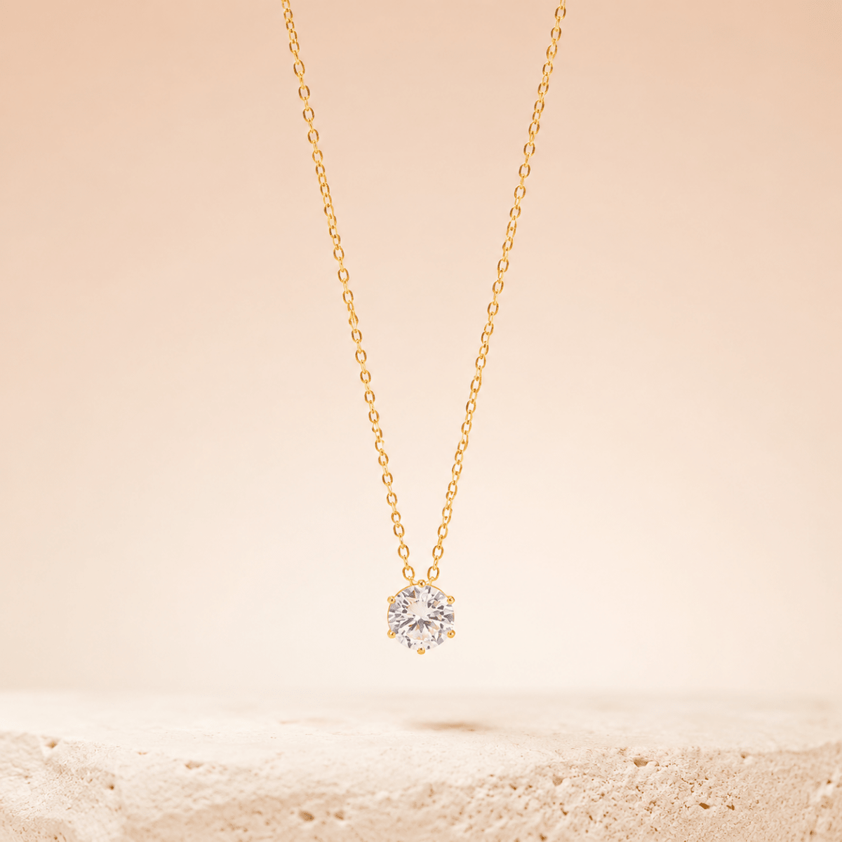 Soleia Solitaire Necklace - Luzy Jewels