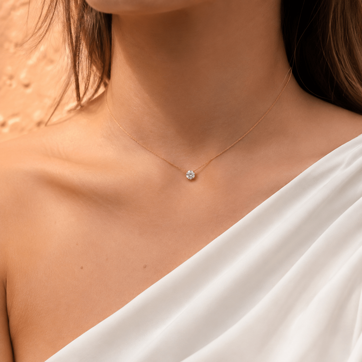 Soleia Solitaire Necklace - Luzy Jewels