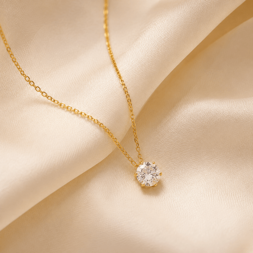 Soleia Solitaire Necklace - Luzy Jewels