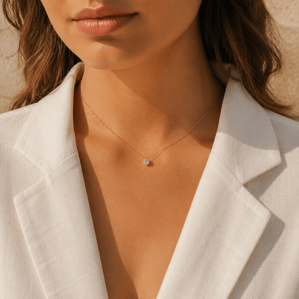 Soleia Solitaire Necklace - Luzy Jewels