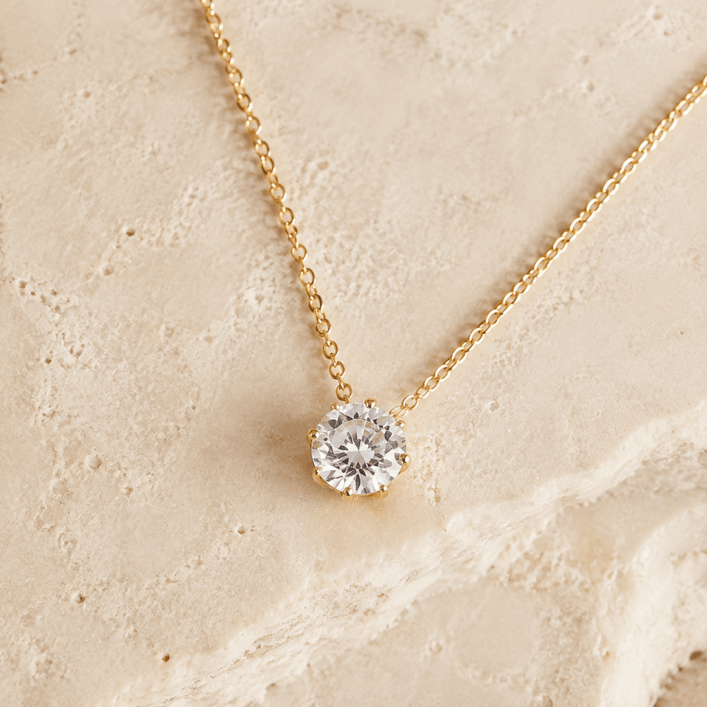 Soleia Solitaire Necklace - Luzy Jewels